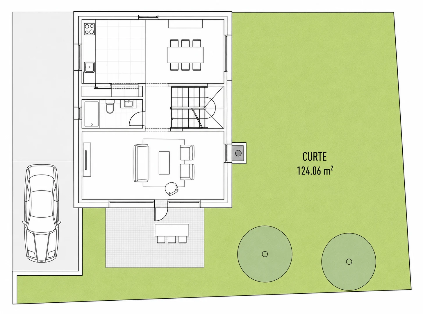 Plan curte, Casa 11, Unitatea 2