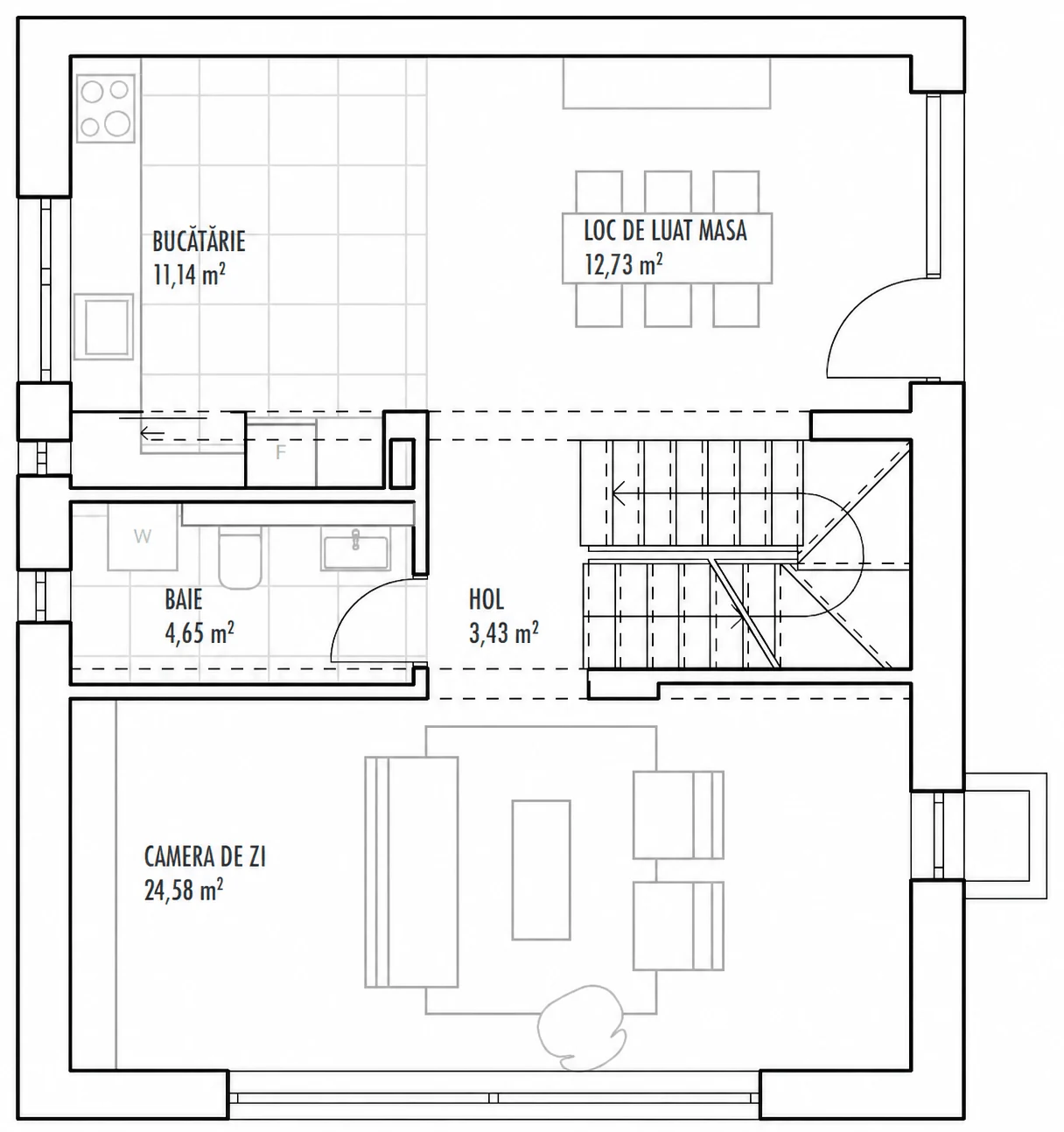 Plan parter, Casa 11, Unitatea 2