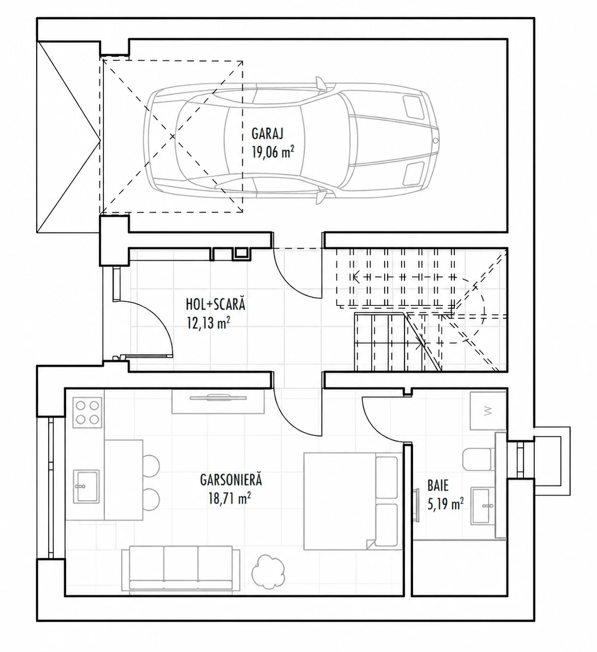 Plan subsol, Casa 11, Unitatea 2