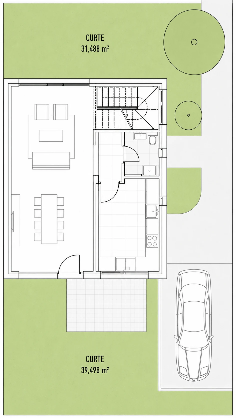 Plan curte, Casa 11 A, Unitatea 1