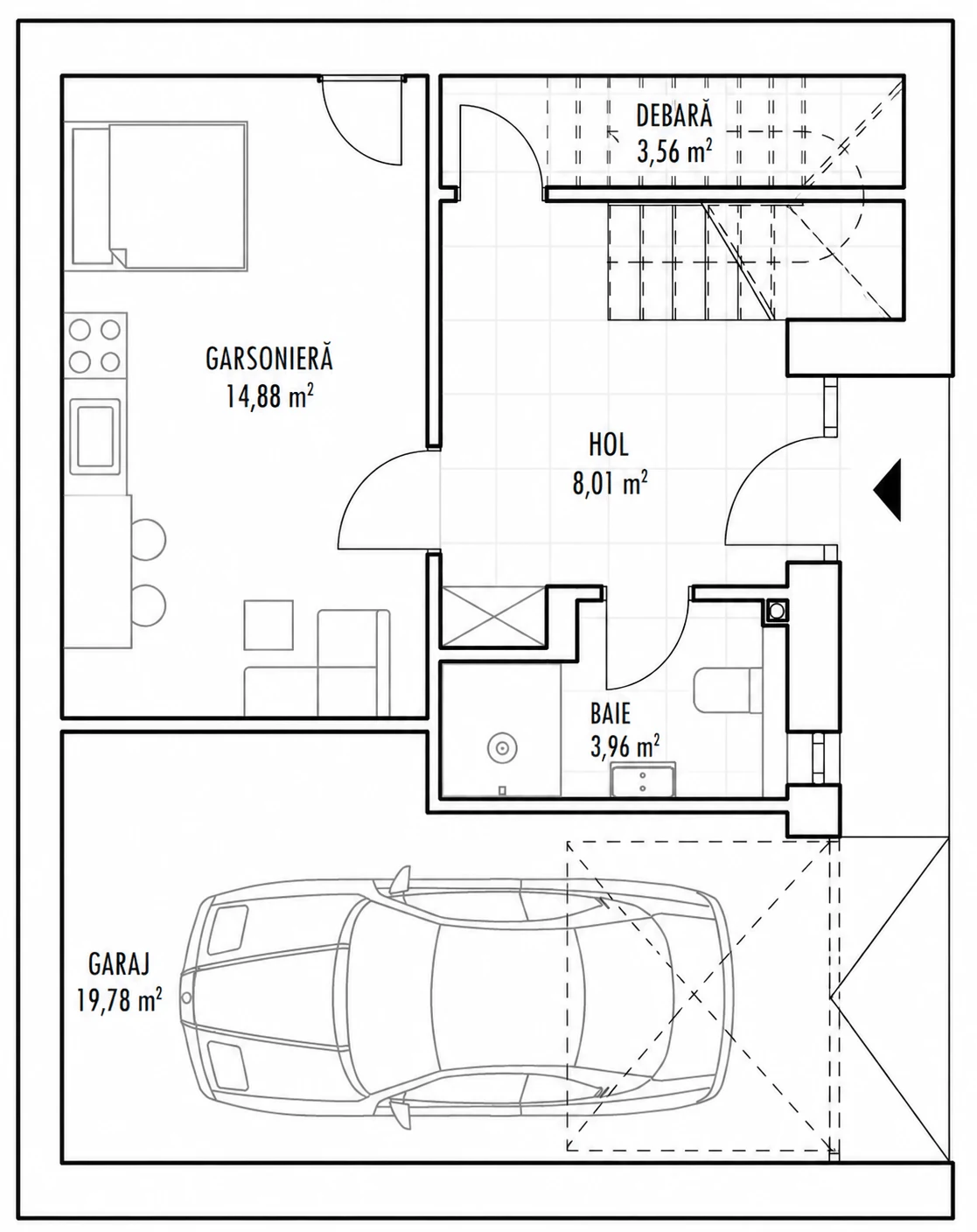 Plan subsol, Casa 11 A, Unitatea 1