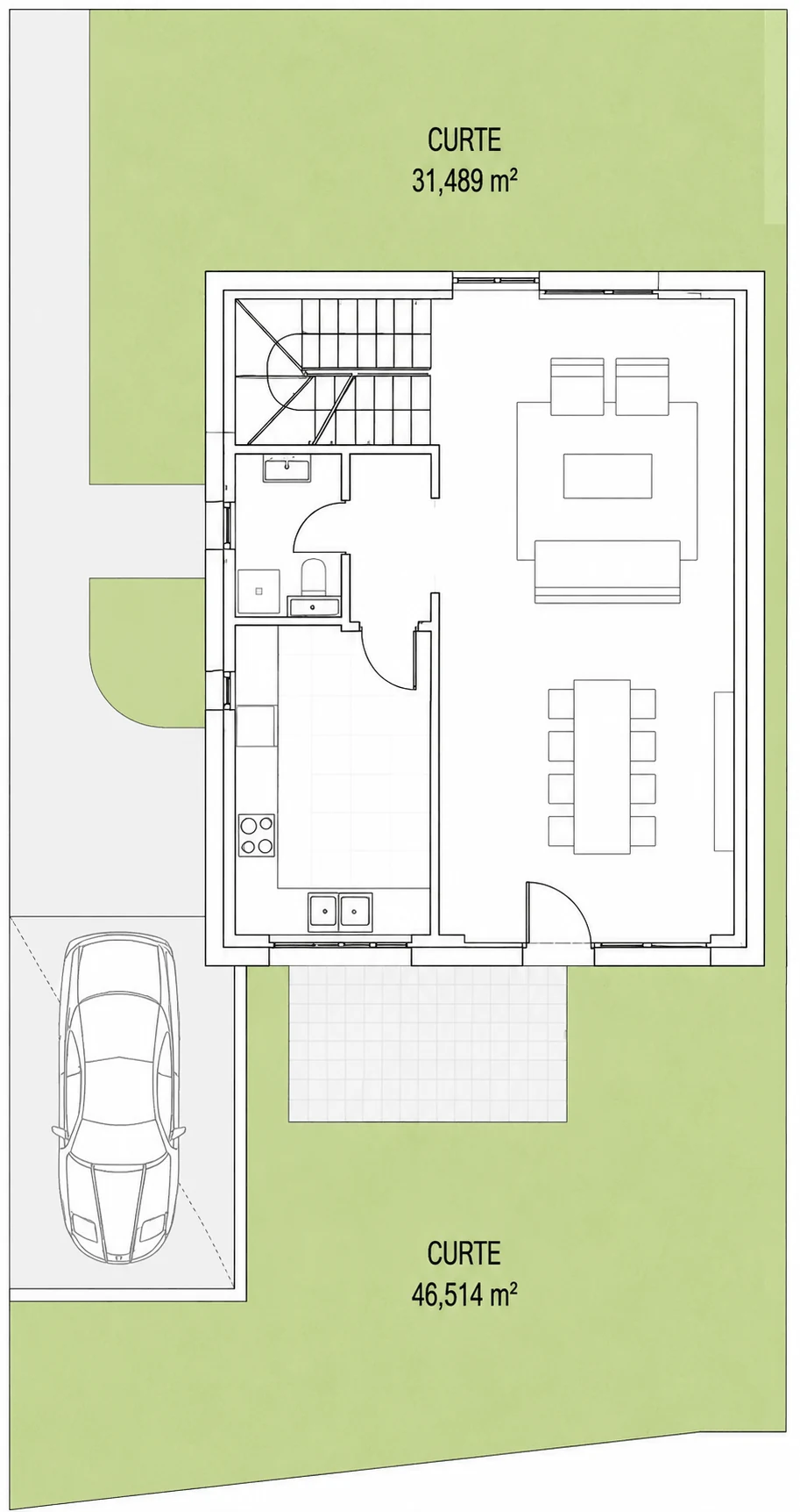Plan curte, Casa 11 A, Unitatea 2