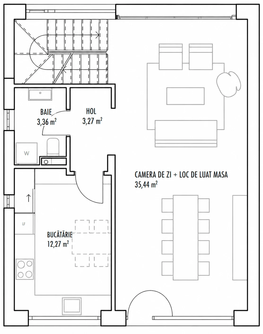 Plan parter, Casa 11 A, Unitatea 2