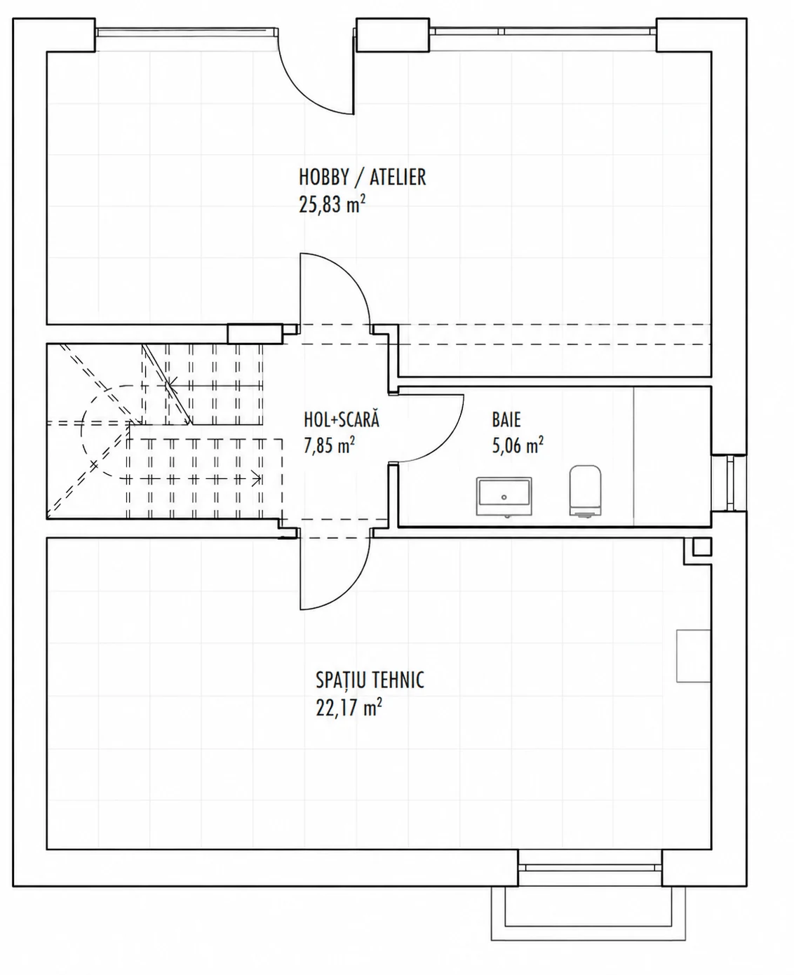 Plan subsol, Casa 13, Unitatea 2