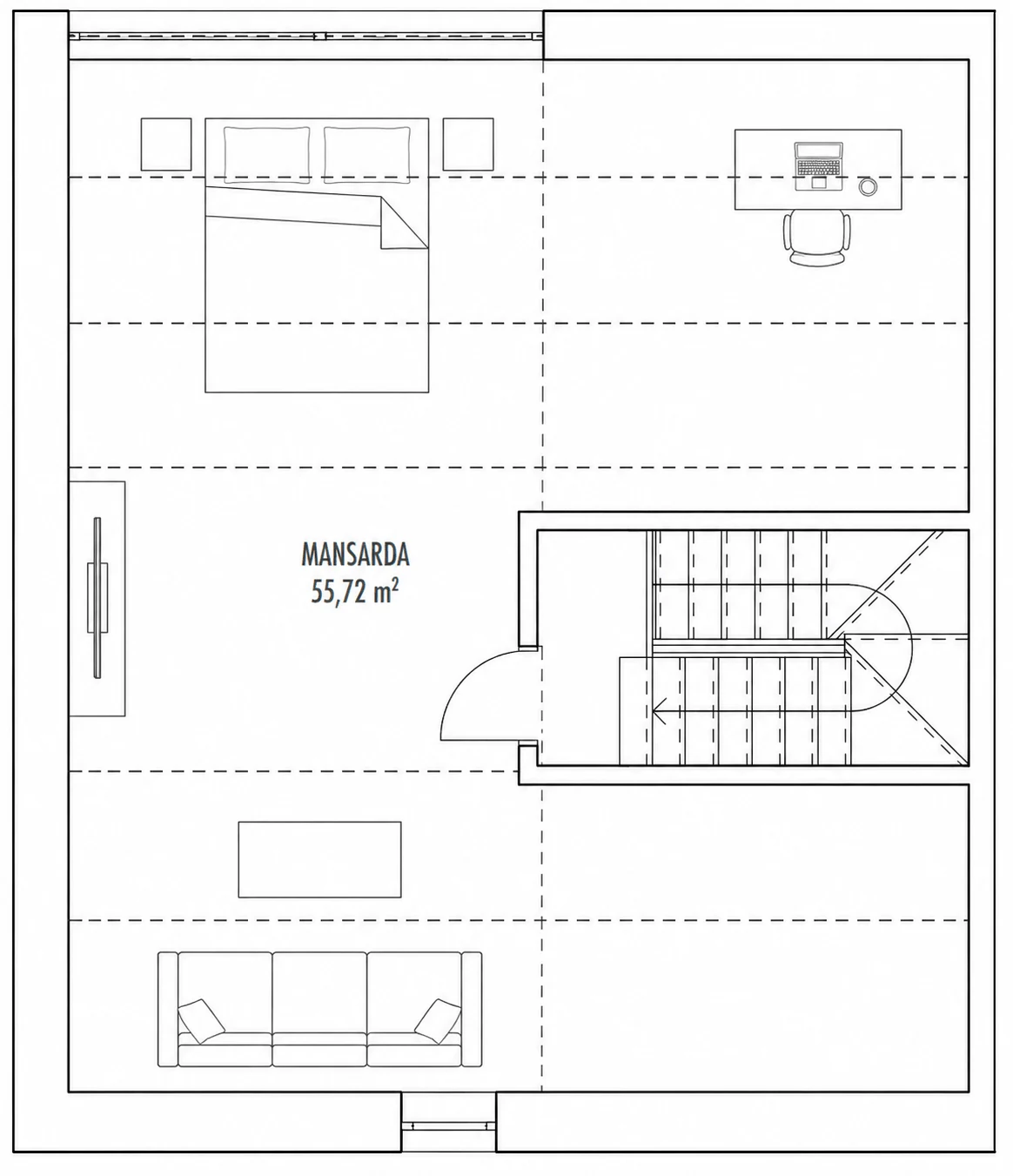 Plan etaj 2, Casa 13 A, Unitatea 1
