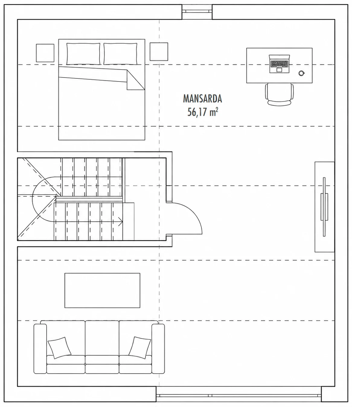 Plan etaj 2, Casa 13 A, Unitatea 2