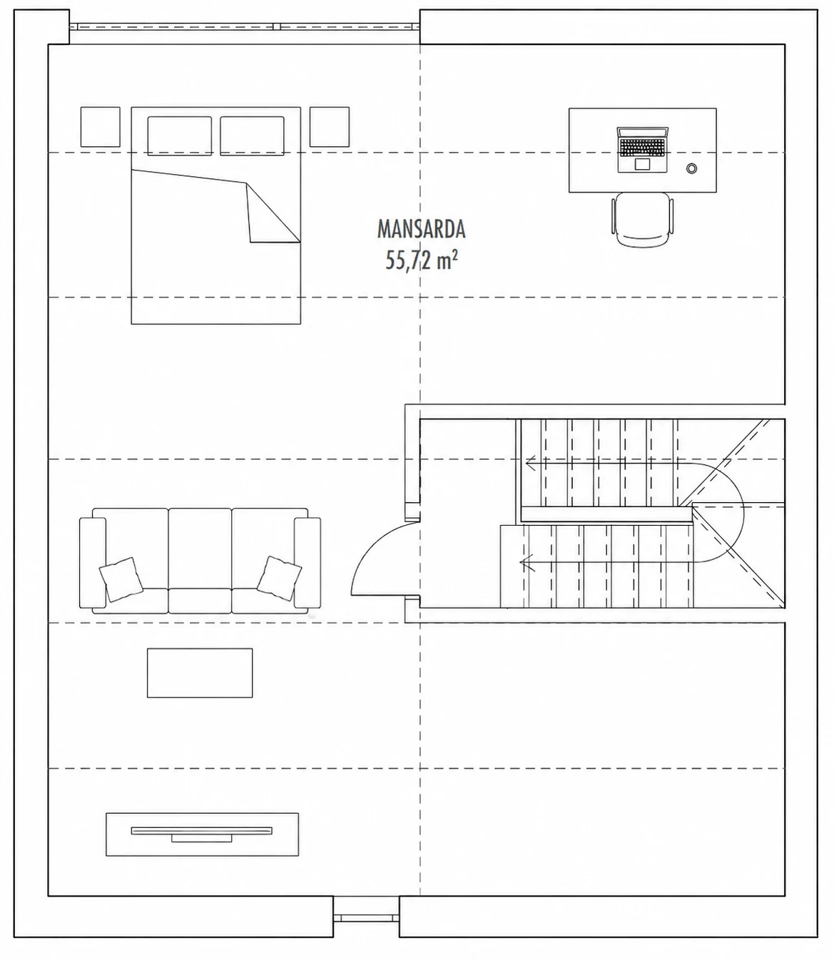 Plan etaj 2, Casa 13 B, Unitatea 1