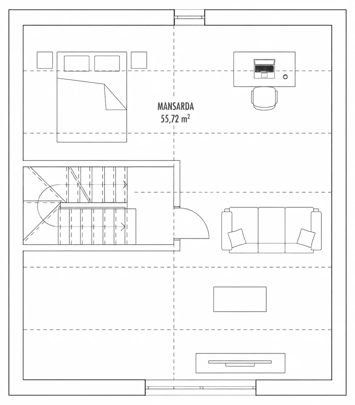 Plan etaj 2, Casa 13 B, Unitatea 2